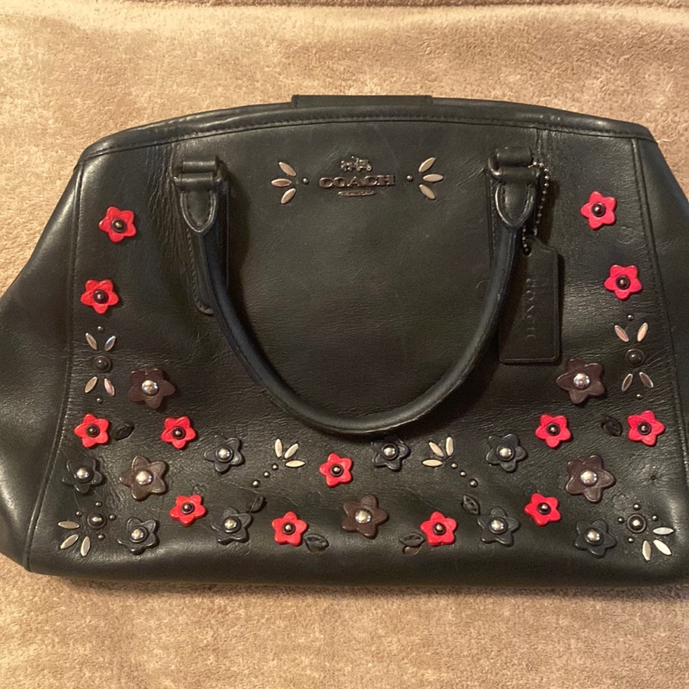 COPY - Coach bag with floral appliqués